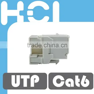 Cat6 UL 180 Degree Unshielded UTP Dual IDC Modular Keystone Jack With Shutter thumbnail-5