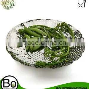 Kitchen Accessories Vegetable Fruit Stainless Steel Mini Food Steamer thumbnail-2