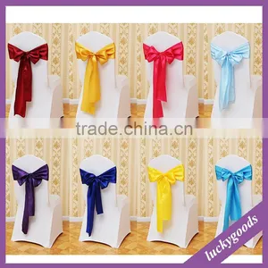 Wholesale Red Color Satin Chair Sashes for Weddings thumbnail-6