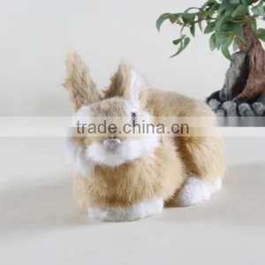 Handmade Real Fur Rabbit Animals Toy thumbnail-5