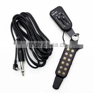 AQ-601 12hole Magnetic Sound Hole 38"/39"/40"/41" Acoustic Guitar Pickup Transducer With Volume Tone Tuner Audio Cable thumbnail-1