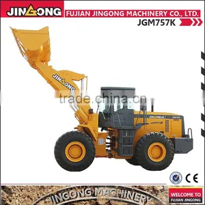 Earthmoving Equipment 5 Ton Front Loader JINGONG Wheel Loader JGM757K thumbnail-2