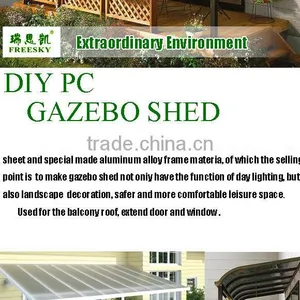 2016 High Quality ISO Certification 100%Bayer Material Polycarbonate Gazebo With UV thumbnail-1