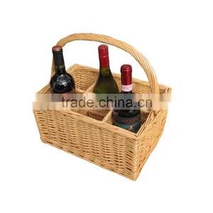 6 Bottle Wicker Wine Carrier Basket Wholesale thumbnail-1