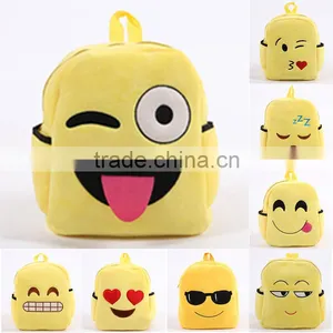 Wholesale New Design Emoji Plush School Bag For Children thumbnail-2