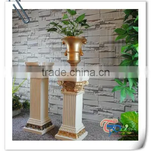 Polyresin Golden Europe Style Wedding Decoration Square Pillars Design thumbnail-1