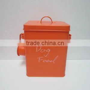 Metal Dog Food Container Set Tin Storage Box With Lid thumbnail-5