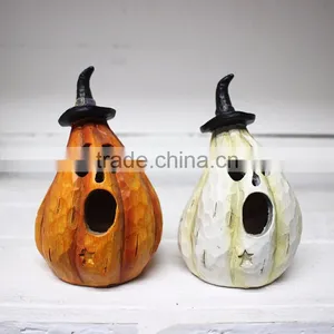 Custom Halloween Table Decoration Witch Pumpkin Statue thumbnail-3