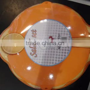 High Quality Food Grade Round Plastic Salad Bowl Set,4PCS Mixing Bowl thumbnail-4