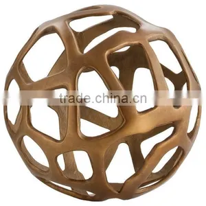 Copper Antique Round Ball Metal Sculpture thumbnail-1