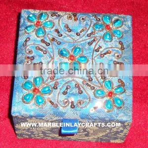 Zari Embroidery Beaded Boxes thumbnail-1