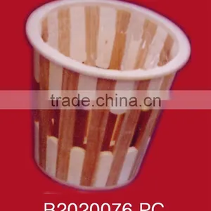 Ecorative Novelty Wood Trash Cans thumbnail-1