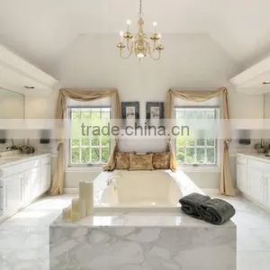 Discount Wall Designs Natural Stone White Marble Tile for Living Room thumbnail-1
