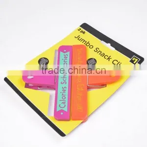 Jumbo Size PK/2 Plastic Handy Food Bag Clips Grip Clamp for Chip Coffee Snack Cereal Bread Keep Dry Fresh thumbnail-2