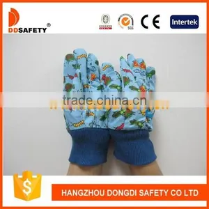 DDSAFETY Cotton Kid Gardening Gloves Knit Wrist Working Safety Gloves thumbnail-1