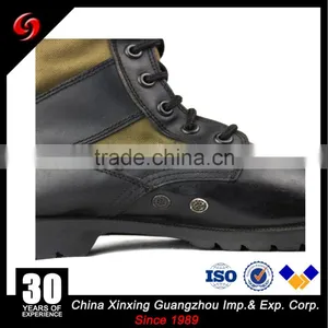 Genuine Leather and Woodland Polyester Oxford Military Boots thumbnail-4