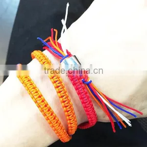Red White Blue Orange Color Cord Handwoven Macrame Wrap Bracelet Braided Friendship Bracelet thumbnail-6