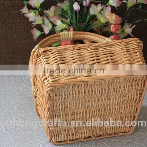 Storage Willow Basket With Handles Convenient For Picnic thumbnail-5