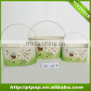 Different Shapes Decal Metal Flower Pots thumbnail-2