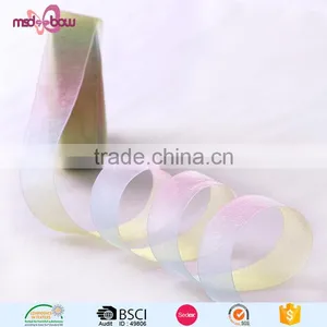 Personalized Rainbow Coloured Printed Organza Ribbon thumbnail-1