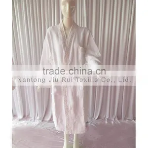 Two Colors Hotels Thick Absorbent Soft Cotton Robe Bathrobes Waffle Bathrobes Chevron thumbnail-1