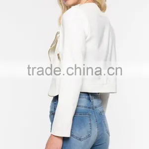 OEM Service New Design Custom Woman Sexy Layed Jacket thumbnail-4