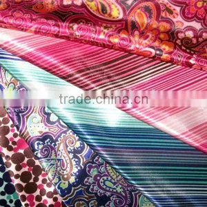 Satin Fabric, Polyester Print Satin Sateen Fabric thumbnail-1