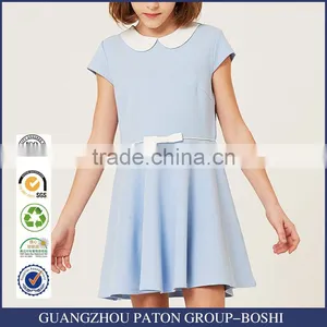 School Children's Princess Skirt 2017 Summer New Girls' Collar Dress thumbnail-1