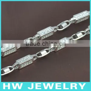 Bullet Chain, 36inch, Bling Bling Jewelry Necklace, Hip Hop Men Necklace,, Ice Out Jewelry,HWNE90318 thumbnail-3