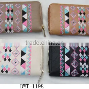 Fashion Hot Popular Lady pu Leather Around Geometrical Zipper Purse thumbnail-5