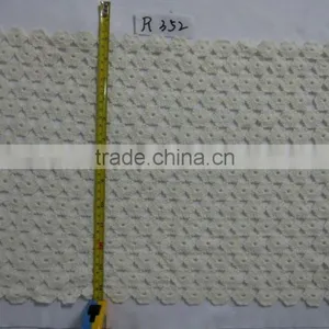 100% Cotton Fabric for Garment, Crochet Cotton Flower Pattern Fabric thumbnail-1