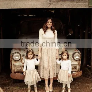 Girls Lace Skirt Toddler Girl Tutu Skirt Mother and Child Dress thumbnail-1