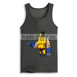Fashion Latest Design Print Bulk Mens Sleeveless Tank Top Tee White T-shirts thumbnail-3