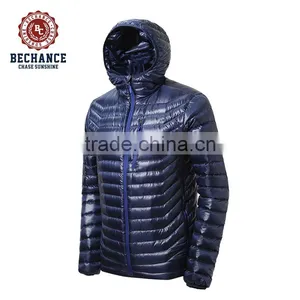 Mens Brand Blue Ultralight Down Jacket With Hood Wholesale for Winters thumbnail-3