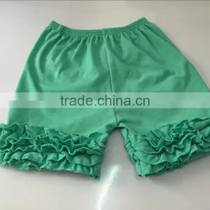 Wholesale Kids Clothing Boutique Baby Girls Ruffle Cotton Shorts thumbnail-3