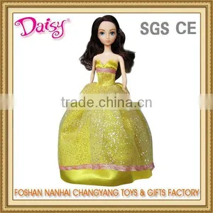Yellow Glitter Mesh Doll Dress thumbnail-2