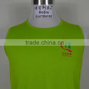 Green Color Dry-fit Short Sleeved T-shirts With Logo for Men thumbnail-3