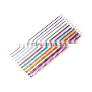 Charmkey Colorful Metal Needlework Tunisian Crochet Hook Set Single Ponit Aluminum Crochet thumbnail-1
