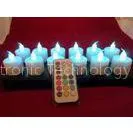 Multi Colors Remote Control Induction Rechargeable LED Candles With Timer thumbnail-1