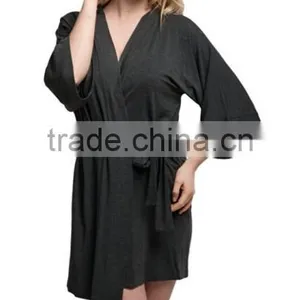 Cheap Cotton Short Kimono Modal Bathrobe thumbnail-5