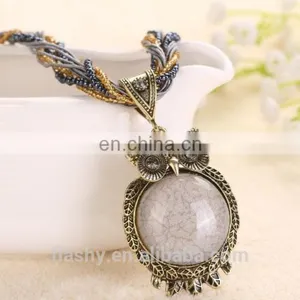 New Fashion 17 Color Owl Pendant Chain Necklace Chrismas Gift Jewelry thumbnail-4