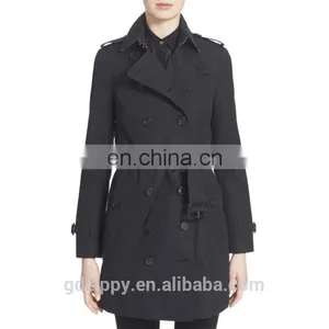 China Wholesale Black Trench Coat For Women thumbnail-2