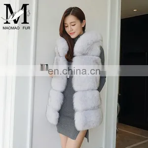2015 New Design Genuine Fox Fur Short Vest Colorful / Fur Vest Fox thumbnail-2