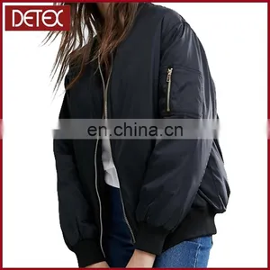 Factory OEM Smooth Nylon Padding Women Bomber Jacket thumbnail-1