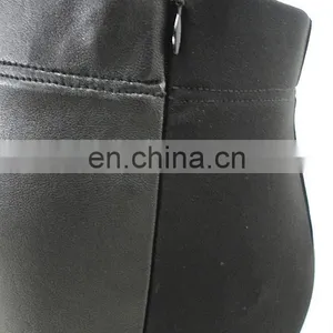 Wholesale Stretch Knit Panel Leather Legging Stretch Pants thumbnail-6