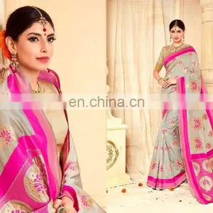 Partywear Silk Saree thumbnail-6