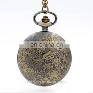 Retro Vintage Bronze Bill Cipher Gravity Falls Quartz Pocket Watch thumbnail-4