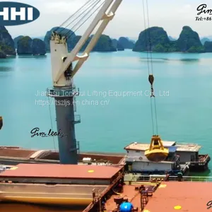 Sea Barge Transfer Floating Crane Floating Barge-Mounted Crane thumbnail-3