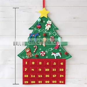 DIY Felt Christmas Tree Ornaments With Merry Christmas Felt Wall Hanging Christmas Decorations thumbnail-5