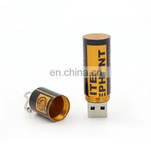 Promotional 1gb 2gb 4gb USB Pendrive, Battery Shape Metal Usb Stick thumbnail-4